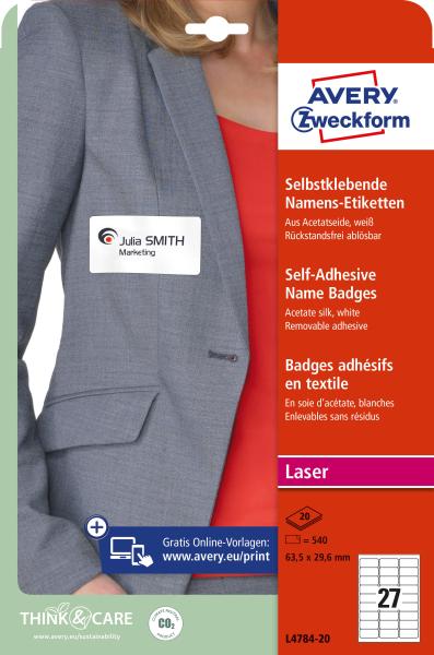 Avery zweckform namensetiketten 63.5x29.6mm l4784-20 laser, weiss 20bl./27stk. - Avery-zweckform-l4784-20-4004182047842-05.jpg