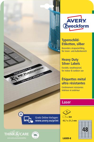 Avery zweckform typenschild labels 45,7x21,2mm l60098 silber 384 stück/8 blatt - Avery-zweckform-l60098-4004182076118-05.jpg