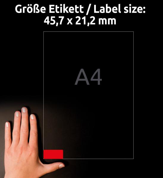 Avery zweckform etiketten 45.7x21.2mm l6038-20 rot 20bl./48stk. - Avery-zweckform-l6038-20-4004182060384-04.jpg