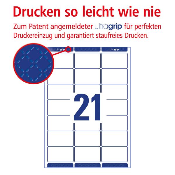 Avery zweckform adressetiketten 63.5x38.1mm l7160-40 weiss 840 stk./40 blatt - Avery-zweckform-l7160-40-4004182235201-07.jpg