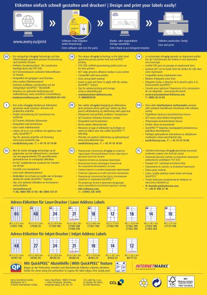 Avery zweckform adressetiketten 99,1x38,1mm l7163-250 weiss 3500 stk./250 blatt - Avery-zweckform-l7163-250-4004182251881-07.jpg