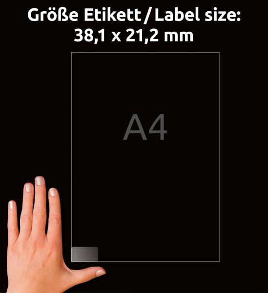 Avery zweckform adress-etik. laser 38x21,2mm l7551-25 transparent 1625 st./25 blatt - Avery-zweckform-l7551-25-4004182967454-04.jpg