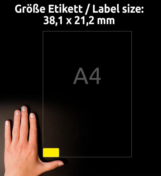 Avery zweckform etiketten 38,1x21,2mm l7651y-25 gelb 1625 stück - Avery-zweckform-l7651y-25-4004182608395-04.jpg