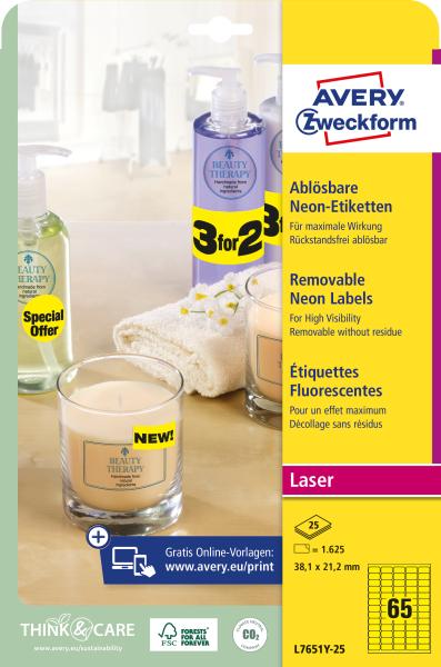 Avery zweckform etiketten 38,1x21,2mm l7651y-25 gelb 1625 stück - Avery-zweckform-l7651y-25-4004182608395-05.jpg