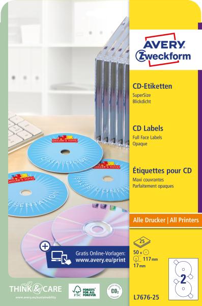 Avery zweckform cd-etiketten supersize 117mm l7676-25 weiss, permanent 25x2 stk. - Avery-zweckform-l7676-25-4004182236529-05.jpg