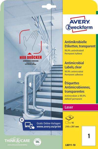 Avery zweckform etiketten l8011-10 antimic. 210x297mm transp. - Avery-zweckform-l8011-10-4004182380116-05.jpg