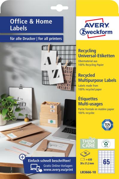 Avery zweckform etiketten 21.2x38mm lr3666-10 weiss, perm. 10 blatt/65 stk. - Avery-zweckform-lr3666-10-4004182336663-02.jpg