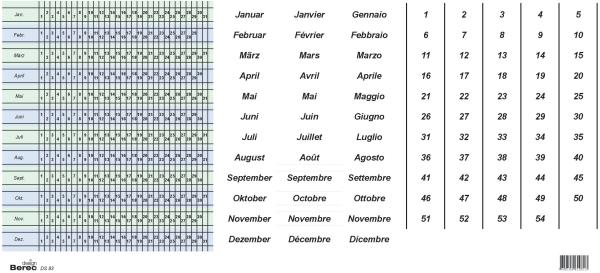 BEREC Datumstreifen DS 83 7-Tage-Woche selbstkleben