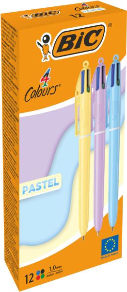 Bic kugelschreiber 4 colours 0.4mm 517320 pastell assortiert - Bic-517320-3086123740297