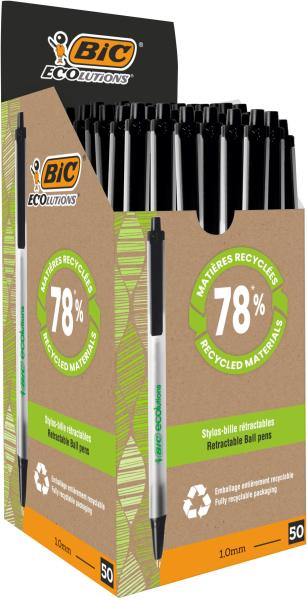 Bic kugelschreiber clicstic 0.4mm 8806871 schwarz - Bic-8806871-0070330178212