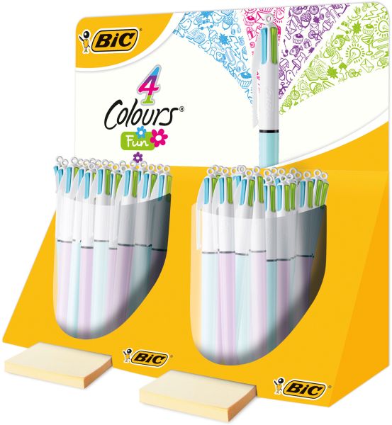 BIC Kugelschreiber 4 Colours fun 889609 4 Farben 40 Stück