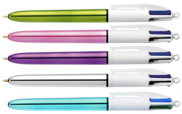 Bic kugelschreiber shine 1mm 902128 4-farbig, 20 stück - Bic-902128-3086129021284