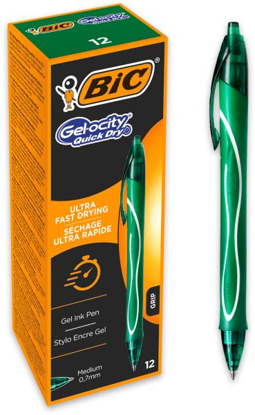 Bic gel-ocity quick dry 0.7mm 964771 grün, 12 stück - Bic-964771-3086123537590