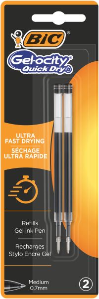 Bic gel-ocity quick dry 0.7mm 967263 schwarz, refill - Bic-967263-3086123542396