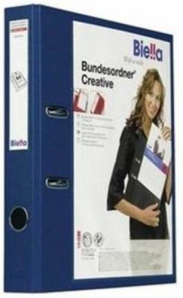 Biella bundesordner creative 4cm 10342443u marine mit sichttasche a4 - Biella-10342443u-7611365381388