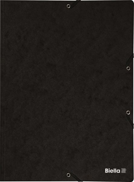 Biella gummibandmappe a4 17840102u schwarz,355gm2 200 bl. - Biella-17840102u-7611365329151