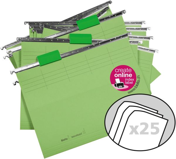 Biella hängemappen-set a4 27125531u hellgrün 32x25cm 25 stück - Biella-27125531u-7611365250424