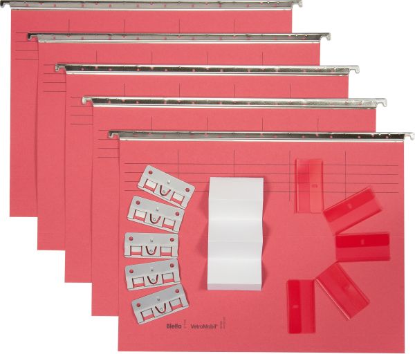 Biella hängemappen-set a4 27145545u rot 32x25cm 5 stück - Biella-27145545u-7611365250370