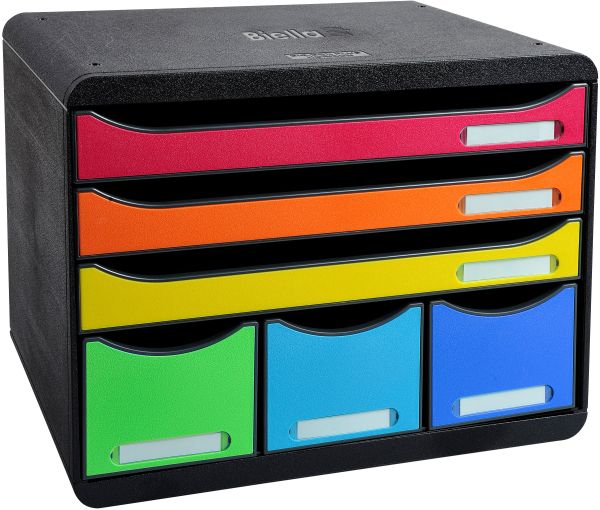 Biella ablagebox storebox a4+ 30679802bidu schwarz/harlekin, 6 schubl. - Biella-30679802bidu-7611365474622