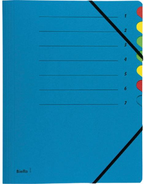 Biella fächermappe a4 32840705u blau 7-teilig - Biella-32840705u-7611365342365