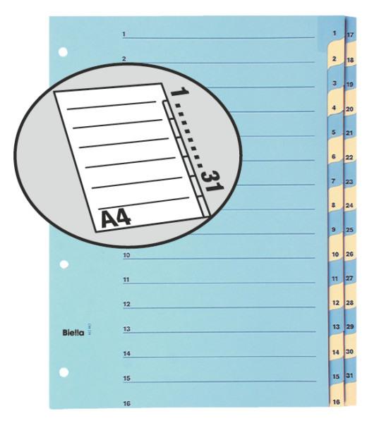Biella kartonregister 210g a4 46244300u blau/gelb 1-31 - Biella-46244300u-7611365231539-02.jpg