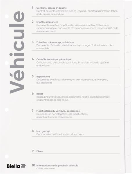 Biella register karton expert a4 465011291u fahrzeug fr 10-teilig - Biella-465011291u-7611365466641