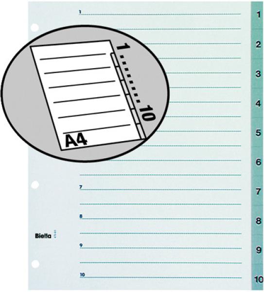 Biella register pp a4+ 47841000u grau 1-10 - Biella-47841000u-7611365259144
