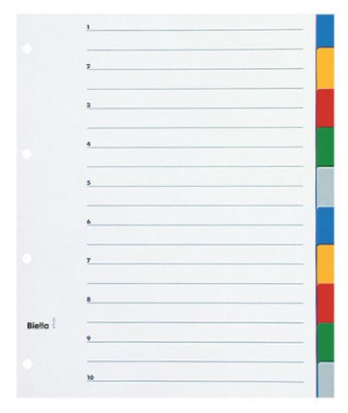 Biella register pp a4+ 47901000u farbig 10-teilig - Biella-47901000u-7611365288847