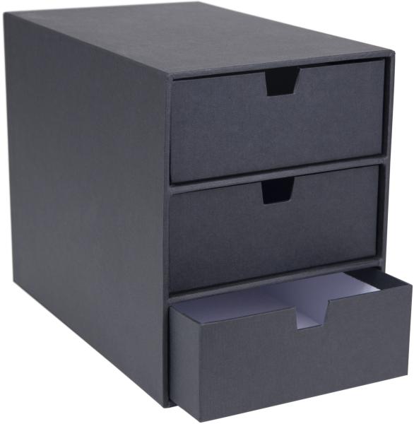 Bigso box of sweden schubladenbox ingrid 15751600 3 schubladen, dunkelgrau - Bigso-box-of-sweden-15751600-7330061973566