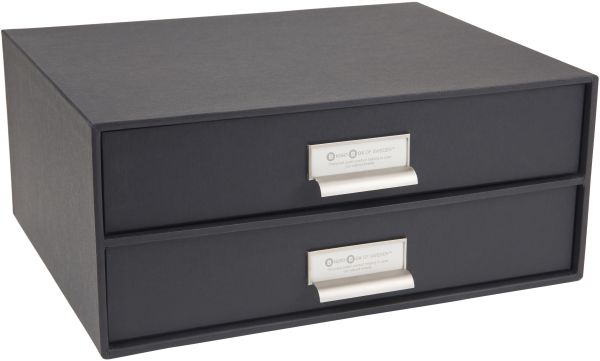 Bigso box of sweden schubladenbox birger 15752000 2 schubladen, dunkelgrau - Bigso-box-of-sweden-15752000-7330061943569