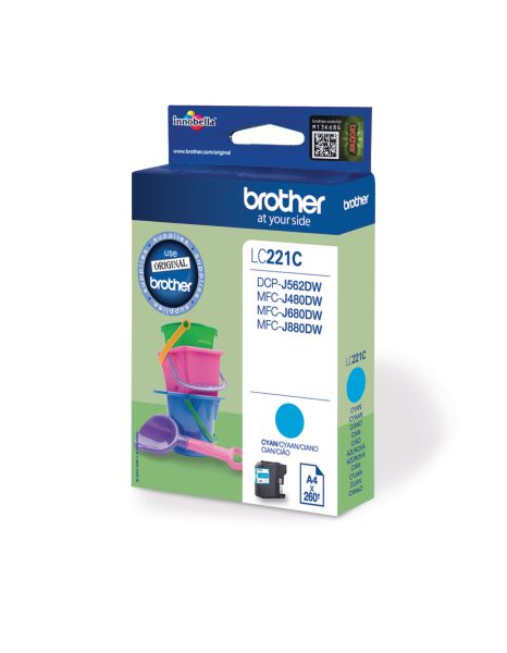 Brother tintenpatrone cyan lc-221c mfc-j480/680/880 260 seiten - Brother-lc-221c-4977766747325