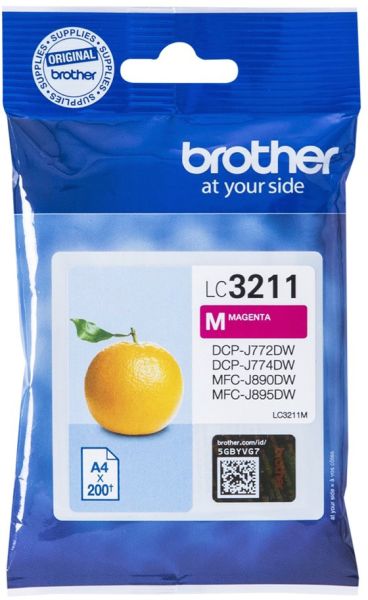 Brother tintenpatrone magenta lc-3211m dcp-j774dw 200 seiten - Brother-lc-3211m-4977766775762