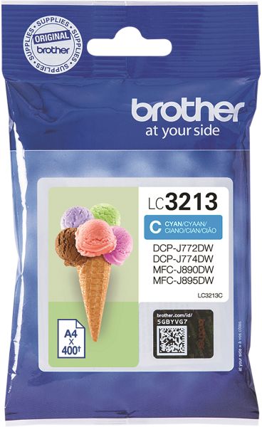 Brother tintenpatrone cyan lc-3213c dcp-j774dw 400 seiten - Brother-lc-3213c-4977766762267