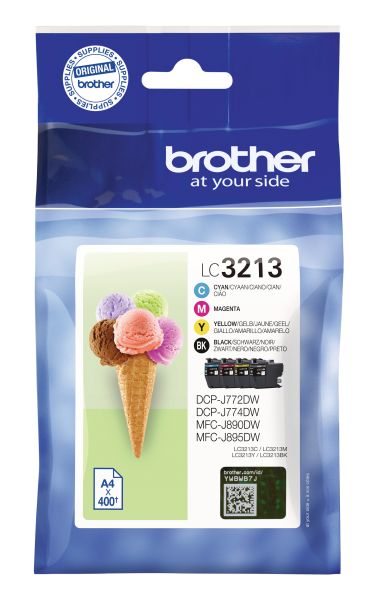 Brother valuepack tinte cmybk lc-3213val dcp-j774dww 400 seiten - Brother-lc-3213val-4977766780162