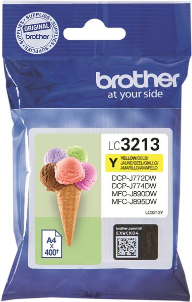 Brother tintenpatrone yellow lc-3213y dcp-j774dw 400 seiten - Brother-lc-3213y-4977766762281