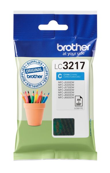 Brother tintenpatrone cyan lc-3217c mfc-j6530dw 550 seiten - Brother-lc-3217c-4977766762120