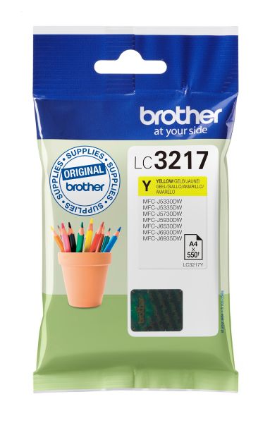 Brother tintenpatrone yellow lc-3217y mfc-j6530dw 550 seiten - Brother-lc-3217y-4977766762144