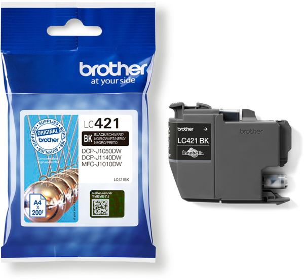 Brother tintenpatrone schwarz lc-421bk dcp-j1050 200 seiten - Brother-lc-421bk-4977766810364-02.jpg