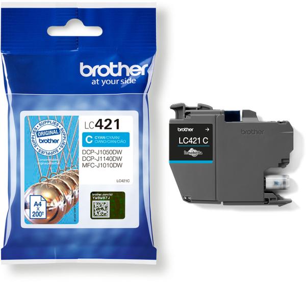 Brother tintenpatrone cyan lc-421c dcp-j1050 200 seiten - Brother-lc-421c-4977766810371-02.jpg