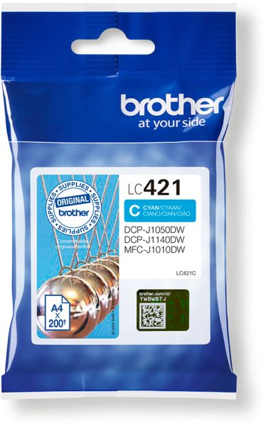 Brother tintenpatrone cyan lc-421c dcp-j1050 200 seiten - Brother-lc-421c-4977766810371