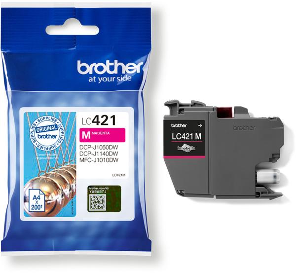 Brother tintenpatrone magenta lc-421m dcp-j1050 200 seiten - Brother-lc-421m-4977766810388-02.jpg