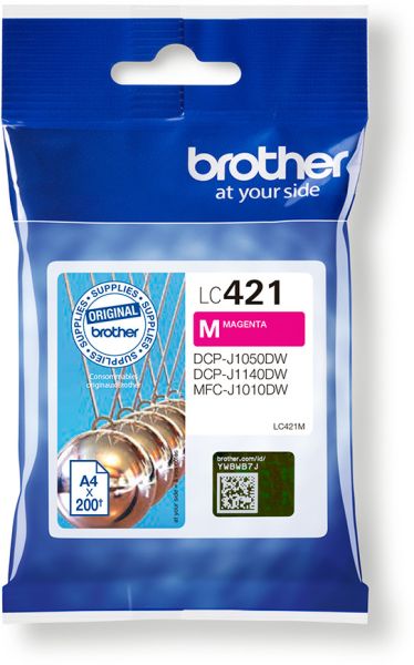 Brother tintenpatrone magenta lc-421m dcp-j1050 200 seiten - Brother-lc-421m-4977766810388