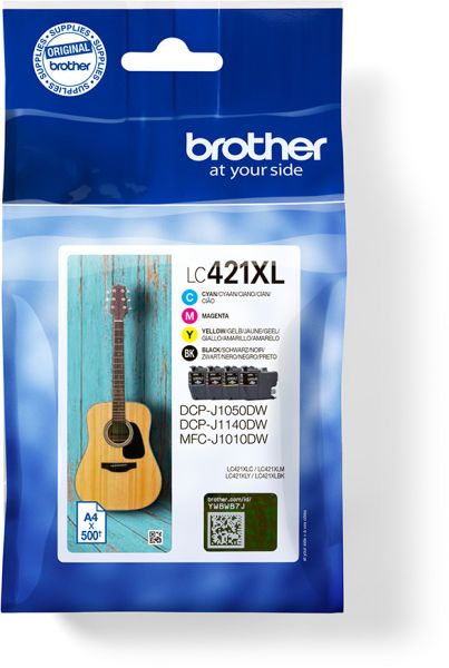 Brother valuepack tinte cmybk lc-421xlval dcp-j1050 500 seiten - Brother-lc-421xlval-4977766813594