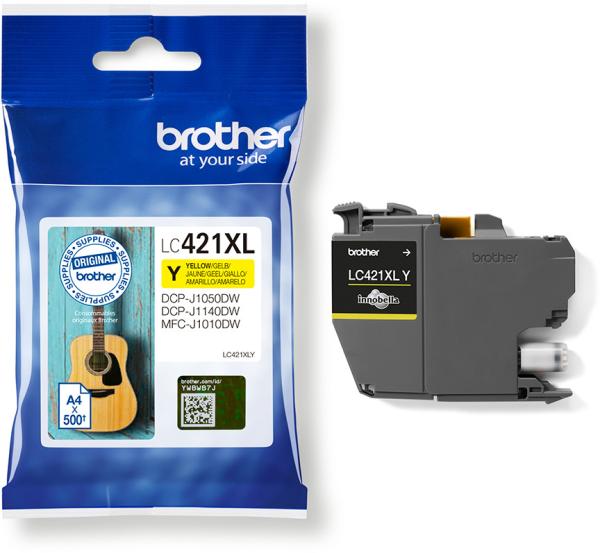 Brother tintenpatrone hy yellow lc-421xly dcp-j1050 500 seiten - Brother-lc-421xly-4977766810432-02.jpg
