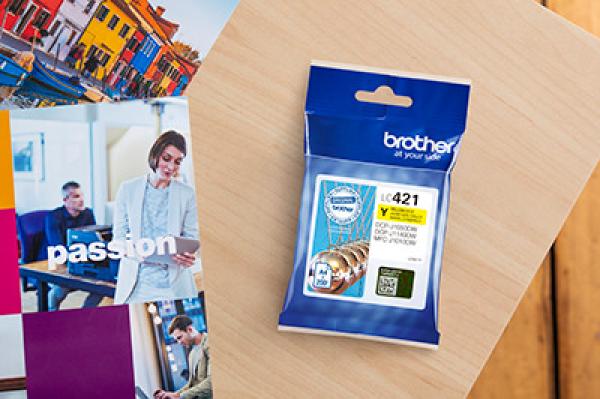 Brother tintenpatrone hy yellow lc-421xly dcp-j1050 500 seiten - Brother-lc-421xly-4977766810432-04.jpg