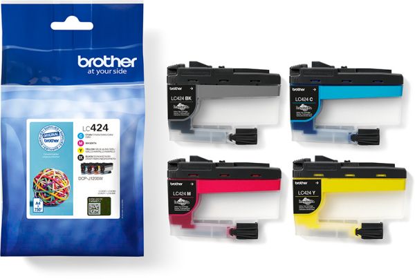 Brother valuepack tinte cmybk lc-424val dcp-j1200 750 seiten - Brother-lc-424val-4977766813099