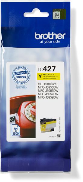Brother tintenpatrone yellow lc-427y mfc-j5955 1500 seiten - Brother-lc-427y-4977766815505