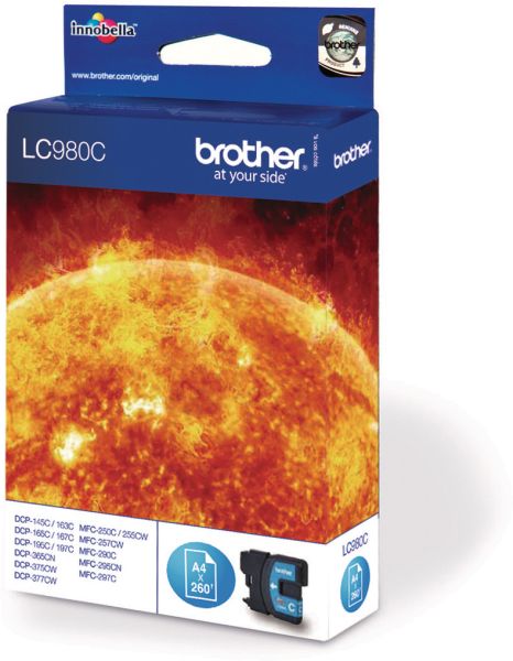 Brother tintenpatrone cyan lc-980c dcp-165c 260 seiten - Brother-lc-980c-4977766659598