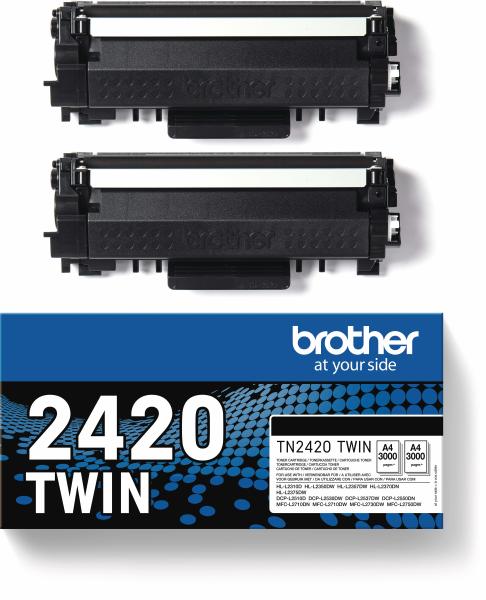 Brother toner twin pack schwarz tn-2420twin hl-l2350/2370 2x3000 seiten - Brother-tn-2420twin-4977766812764