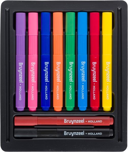 Bruynzeel fasermalerset kids triple 60123010 dreieckig, 10 farben - Bruynzeel-60123010-8712079421045-02.jpg